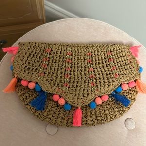 Lilly Pulitzer Straw Clutch